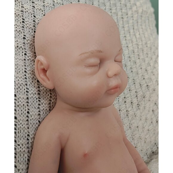 40cm Sleeping Baby 2kg Full Platinum Silicone Eyes Closed Reborn Baby Doll GIRL - Picture 5 of 16